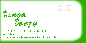 kinga doczy business card