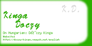 kinga doczy business card